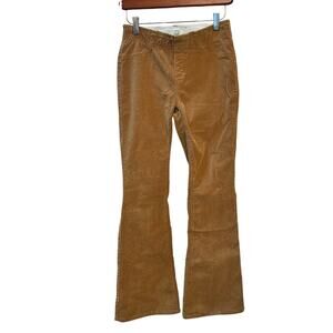 Easel Flare Corduroy Pull Up Pants Women’s Size Small Golden Light Brown